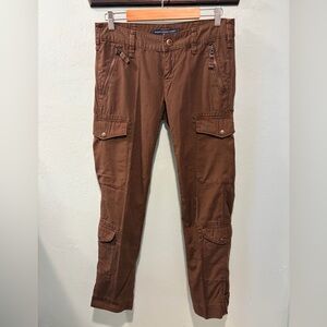 Ralph Lauren Sport Cargo Pants Womens Sz 4 Chocolate Gorpcore Punk Utility